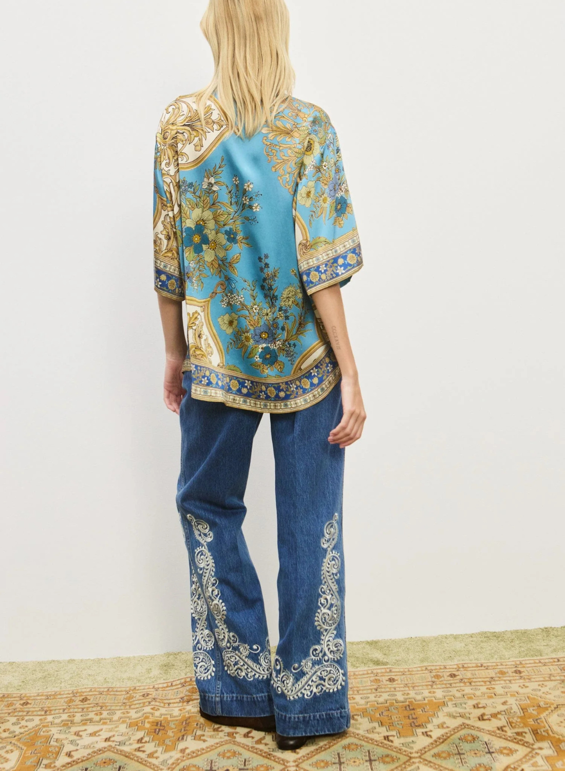 Alemais Cassie Silk Shirt in MULTI