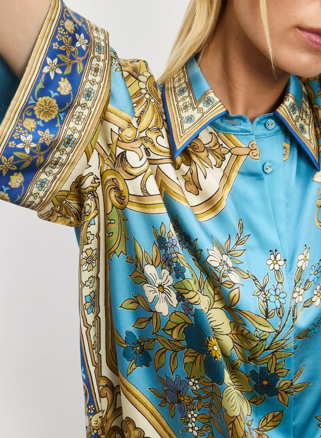 Alemais Cassie Silk Shirt in MULTI