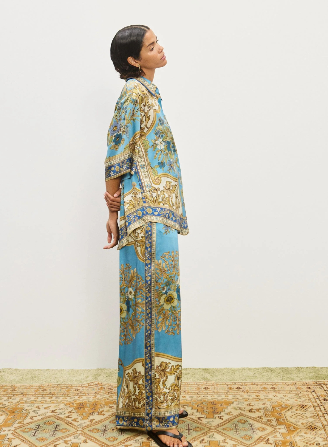 Alemais Cassie Silk Shirt in MULTI