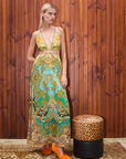 Alemais Clemenza Cut Out Midi Dress in MULTI // PREORDER LATE JULY - EARLY AUGUST DISPATCH