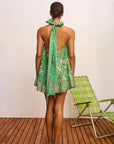 Alemais Fish Sticks Mini Dress in Green