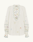 Alemais Giulia Embroidered Blouse in IVORY