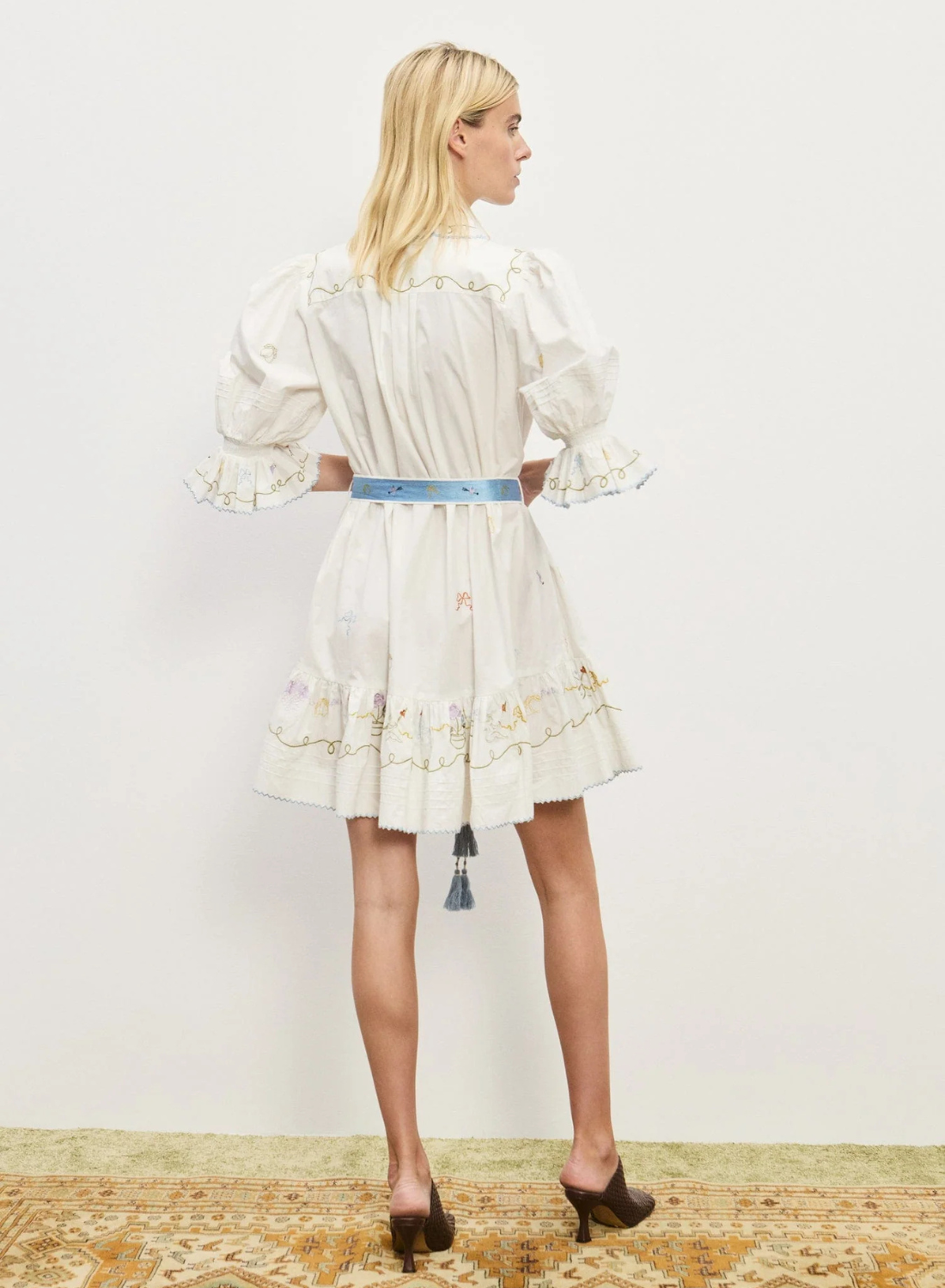 Alemais Giulia Embroidered Mini Dress in MULTI
