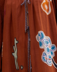 Alemais Laurence Tie Front Shirtdress in Rust