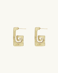 Alemais Le Jardin Long Spiral Earrings in GOLD