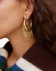 Alemais Le Jardin Spike Drop Hoop Earrings in GOLD