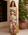 Alemais Michelle Tapered Silk Pant in MULTI