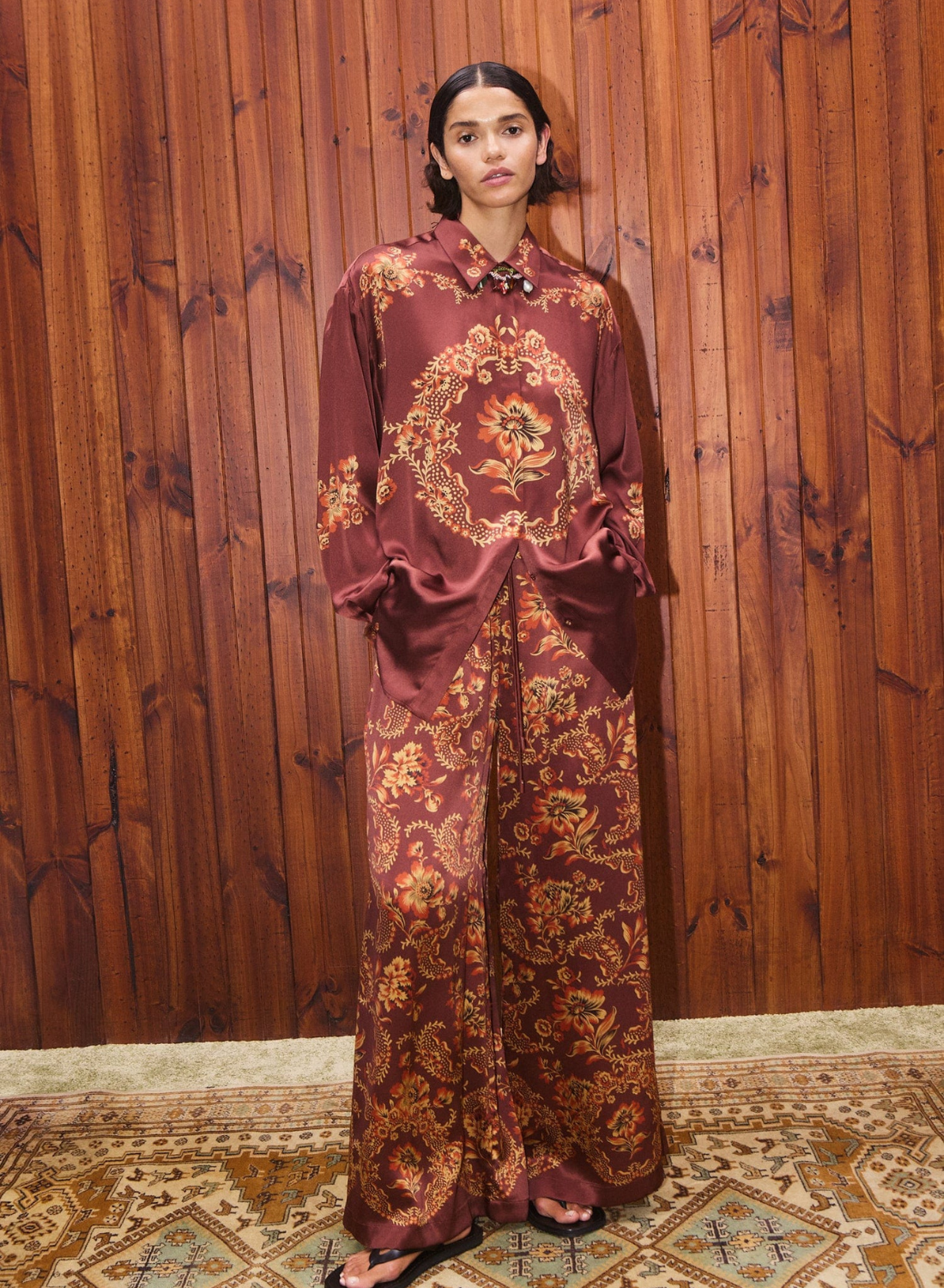 Alemais Seraphina Silk Shirt in MULTI