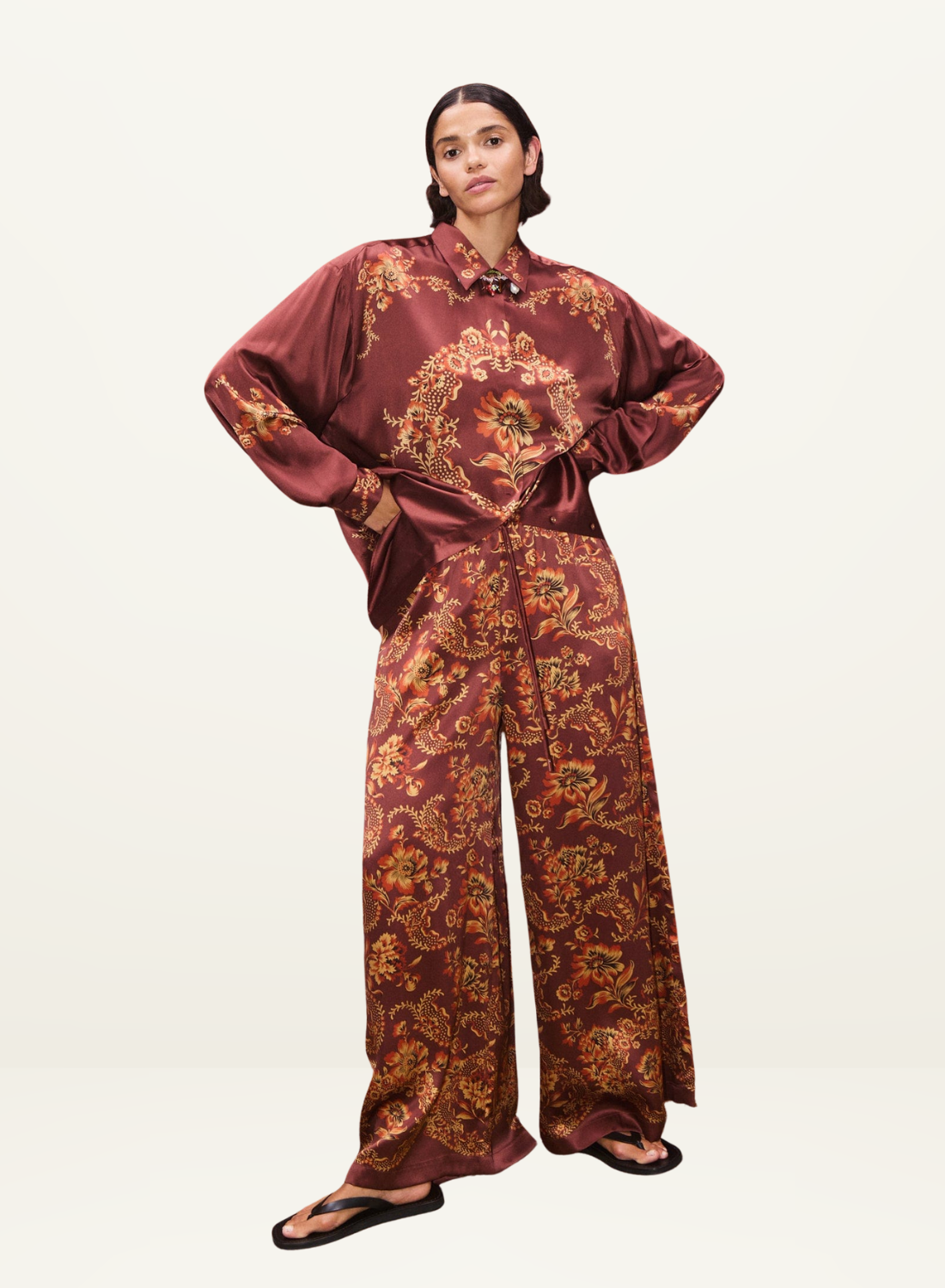 Alemais Seraphina Silk Shirt in MULTI