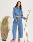 Alemais Stephi Cocoon Leg Denim Jean in LIGHT INIDGO // PRE-ORDER DELIVERY EARLY to MID MAY