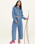 Alemais Stephi Cocoon Leg Denim Jean in LIGHT INIDGO // PRE-ORDER DELIVERY EARLY to MID MAY