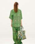 Alemais Sun Dancer Shirt in Green