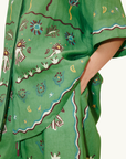 Alemais Sun Dancer Shirt in Green