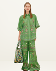 Alemais Sun Dancer Shirt in Green