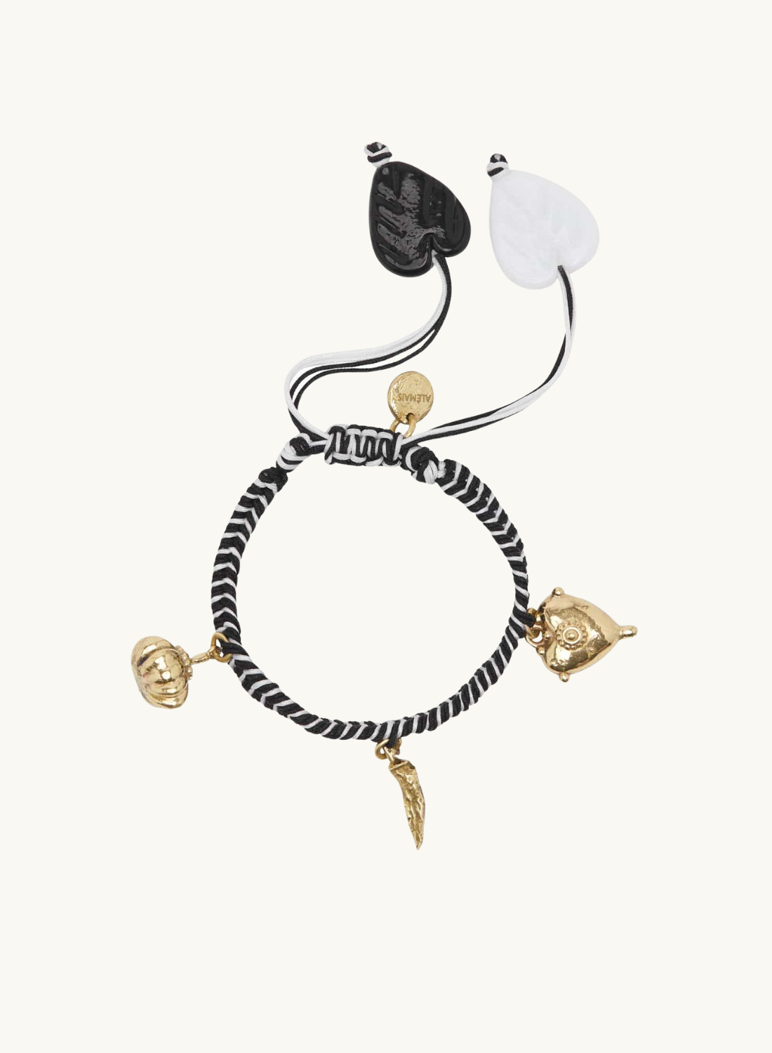 Alemais Tesori Mono Macrame Charm Bracelet in BLACK