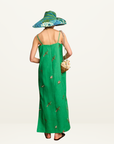 Alemais Wanda Embroidered Midi Dress in EMERALD