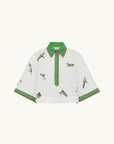 Alemais Wanda Embroidered Shirt in IVORY