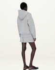Anine Bing Bond Zip Up Hoodie in HEATHER GREY