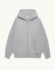 Anine Bing Bond Zip Up Hoodie in HEATHER GREY