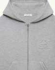 Anine Bing Bond Zip Up Hoodie in HEATHER GREY