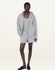 Anine Bing Bond Zip Up Hoodie in HEATHER GREY
