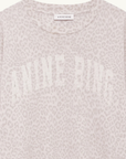 Anine Bing Cade Tee in Washed White Leopard