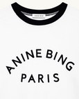 Anine Bing Jaylin Tee Paris in Ivory