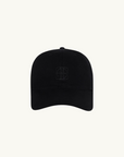 Anine Bing Jeremy Baseball Cap FRAMED MONOGRAM BLACK