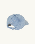Anine Bing Jeremy Baseball Cap in BLEACHED BLUE DENIM