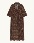 Anine Bing Julia Dress in LEOPARD BLACK & BROWN