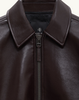 Anine Bing Kelanie Jacket in Deep Brown Recycled Leather