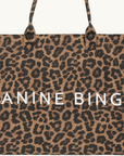Anine Bing Leo Canvas Tote in Leopard