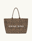 Anine Bing Leo Canvas Tote in Leopard