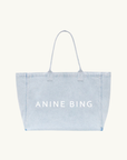 Anine Bing Leo Denim Tote Bag in Ink Blue