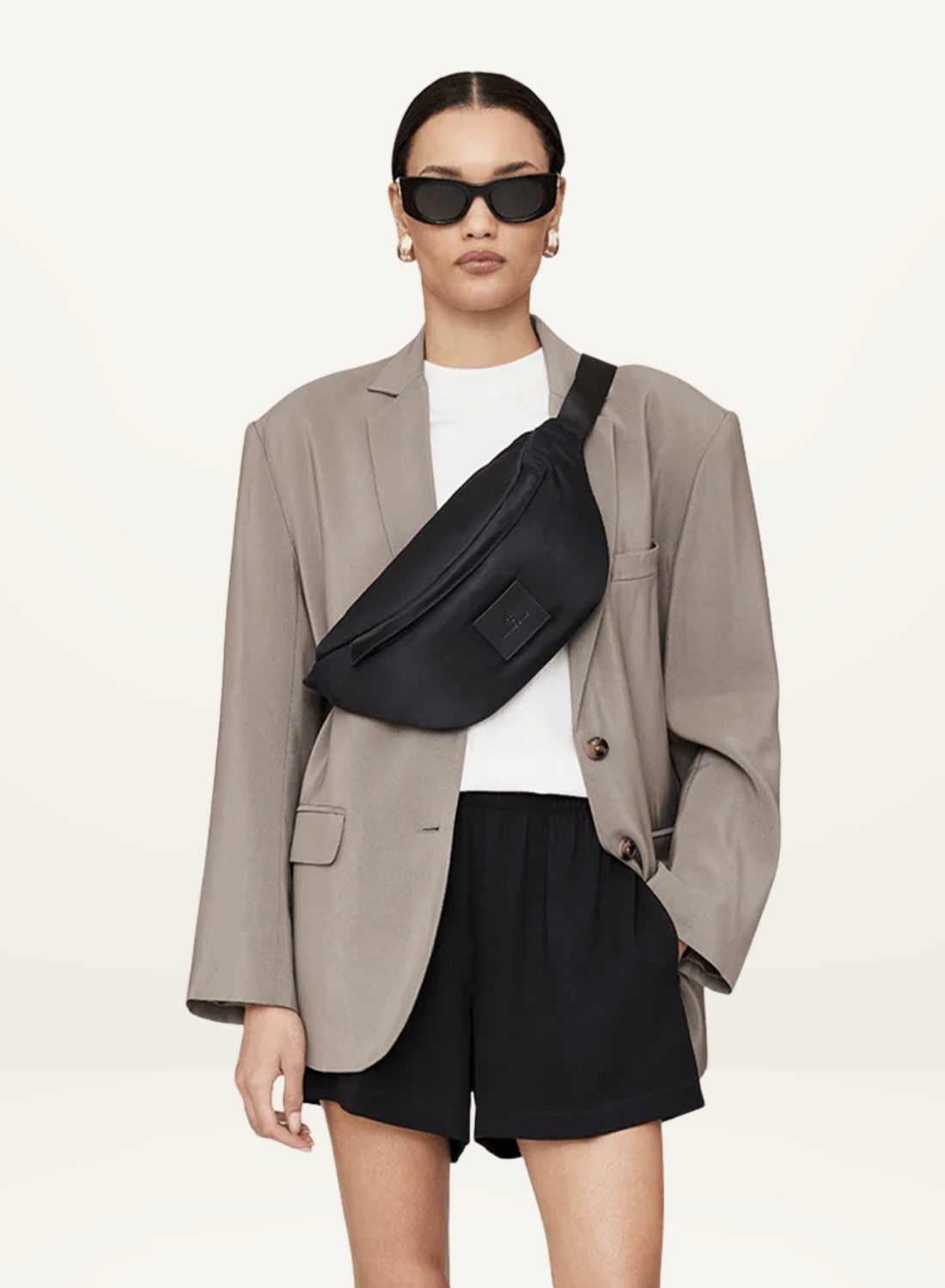 Anine Bing Leon Waist Bag in Black