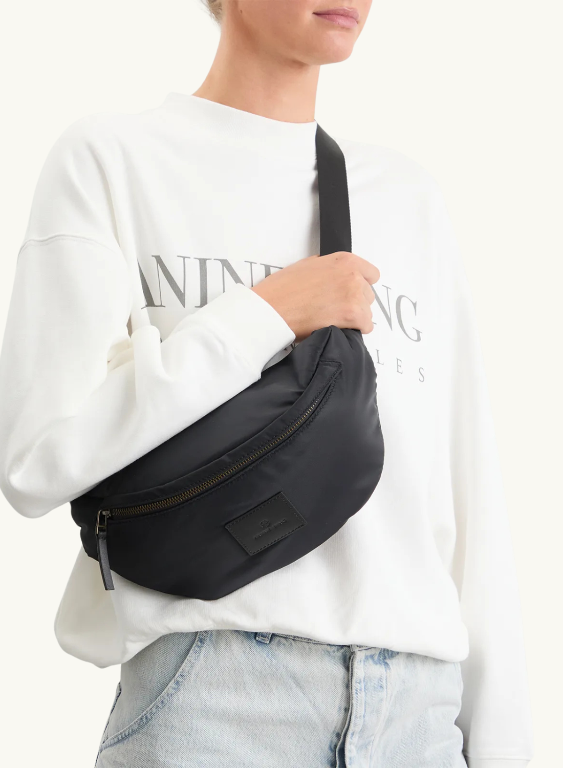 Anine Bing Leon Waist Bag in Black