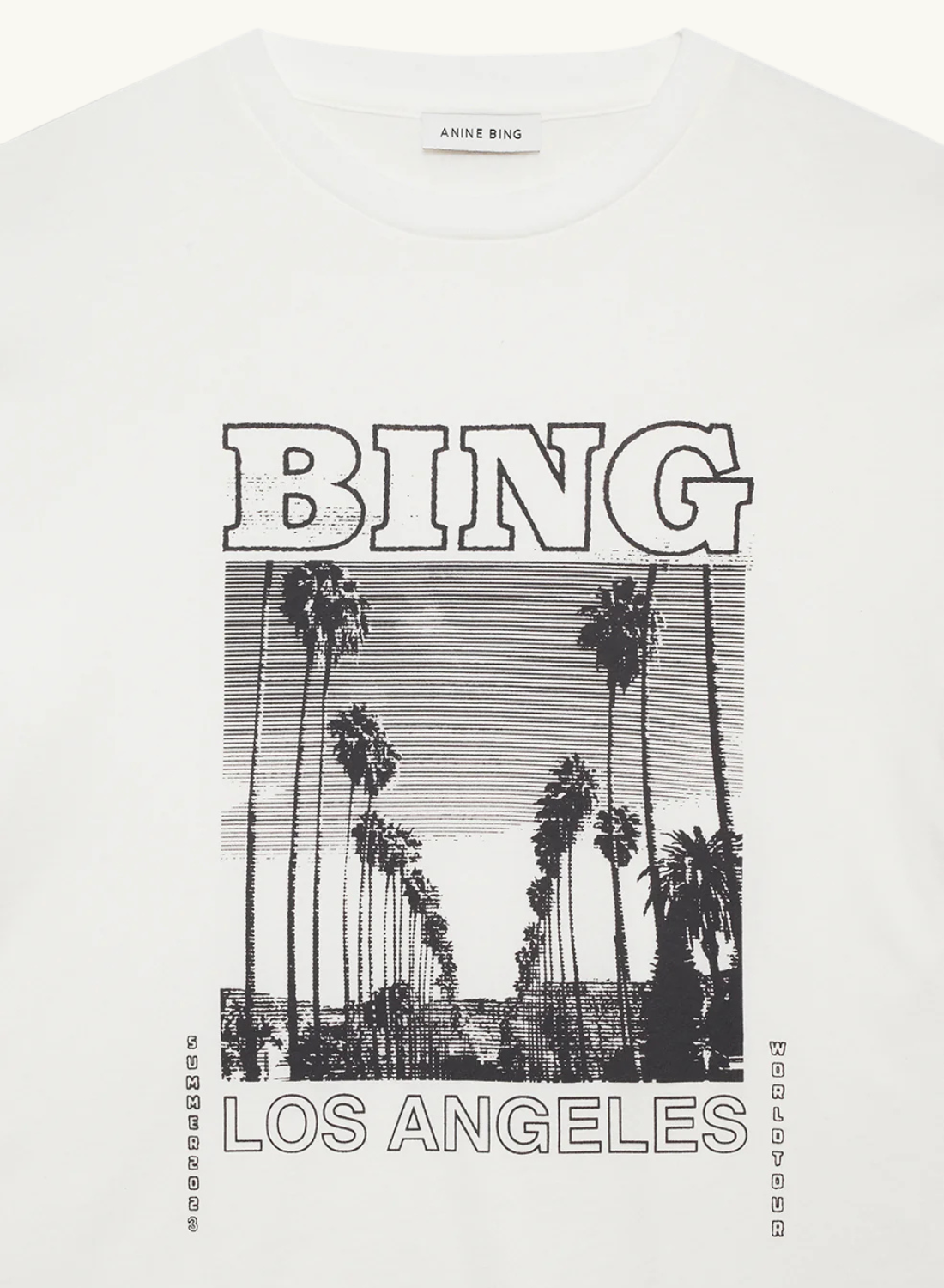 Anine Bing Louis Tee Bing Tour in IVORY
