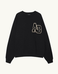 Anine Bing Miles Letterman Sweatshirt in BLACK