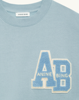 Anine Bing Miles Sweatshirt Letterman in Pastel Blue // LAST ONE size L