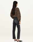 Anine Bing Miles Sweatshirt in LEOPARD BLACK & BROWN