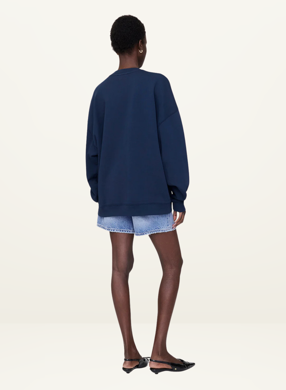 Anine Bing Miles Sweatshirt in Washed Navy