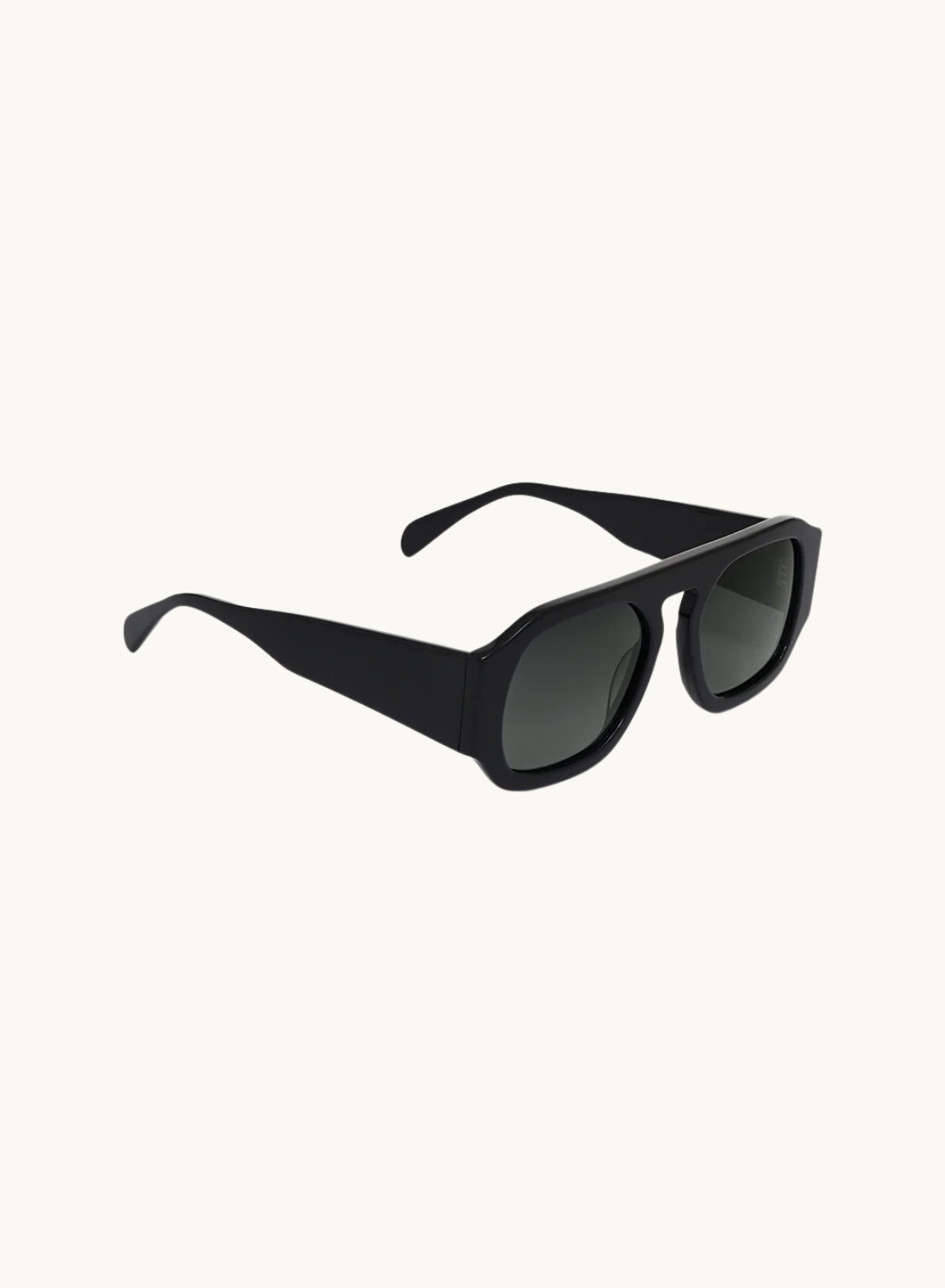 Anine Bing Preston Sunglasses in Black with Green
