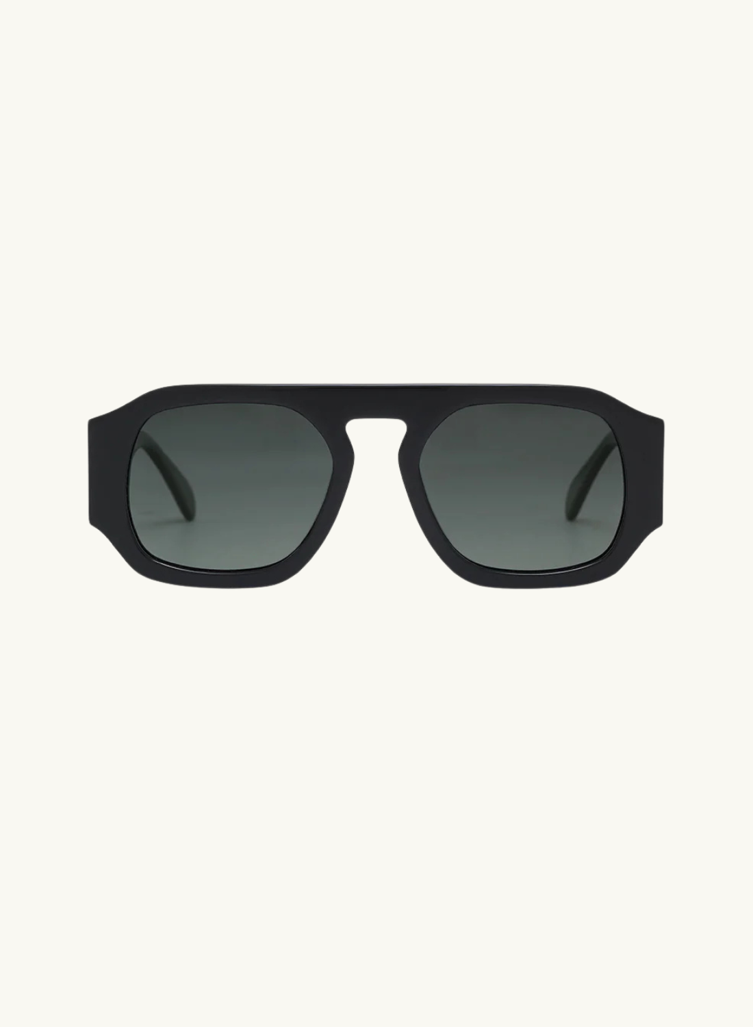 Anine Bing Preston Sunglasses in Black with Green