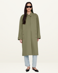 Anine Bing Randy Oversized Trench in OLIVE