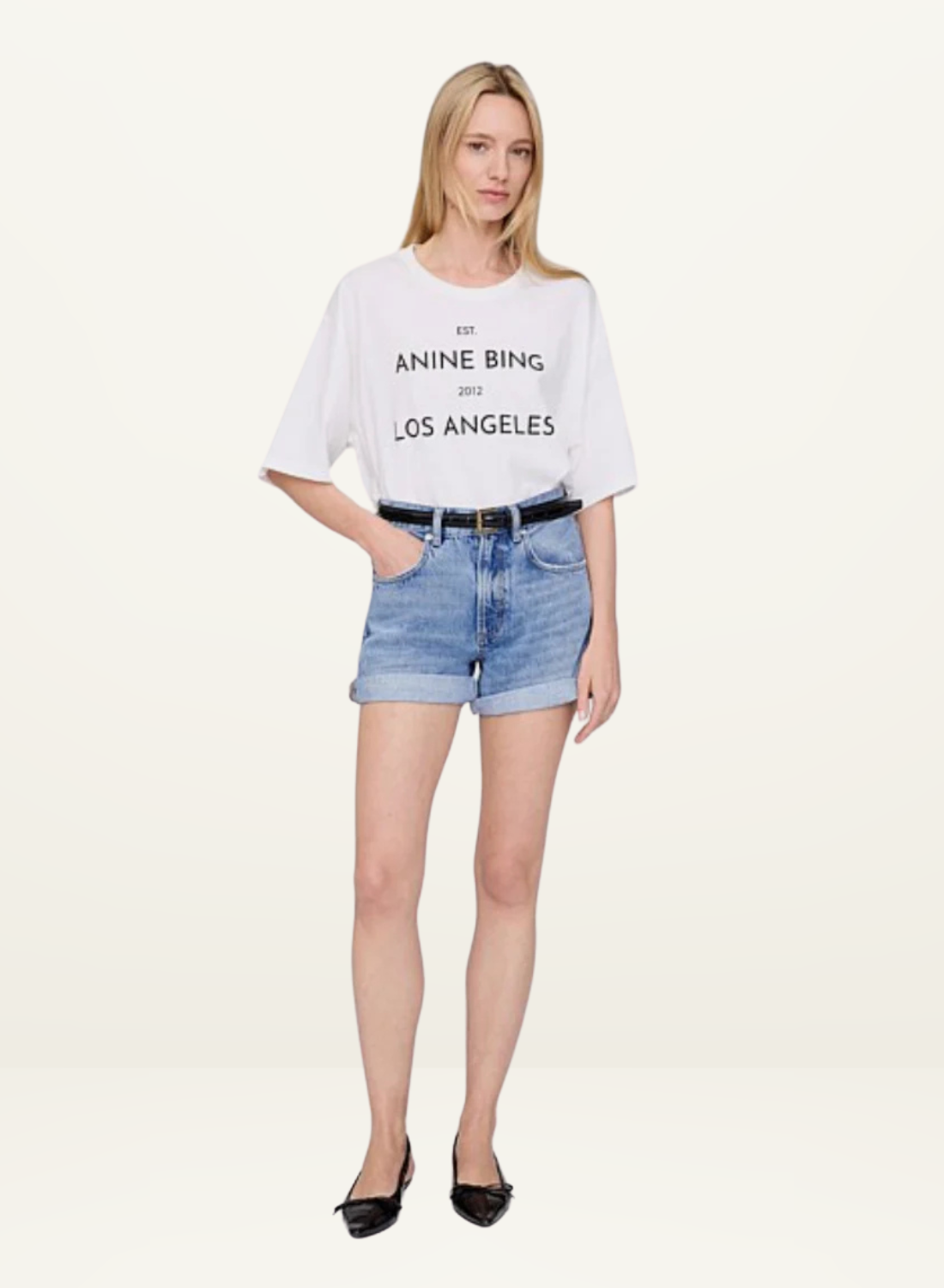 Anine Bing Rudy Tee Anine Bing in IVORY