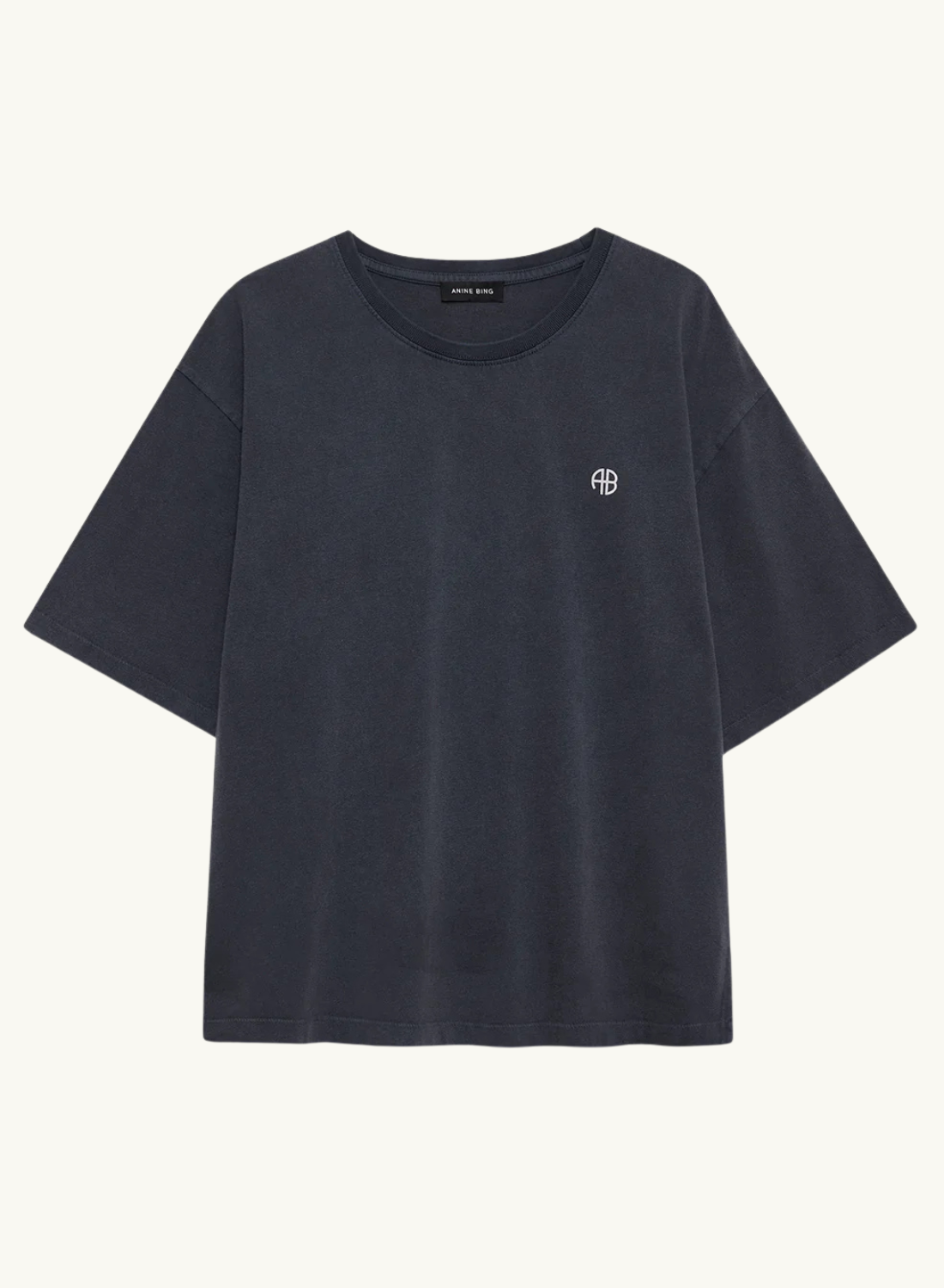Anine Bing Rudy Tee Empowerment in Washed Black