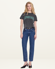 Anine Bing Shelly Tee in Washed Black