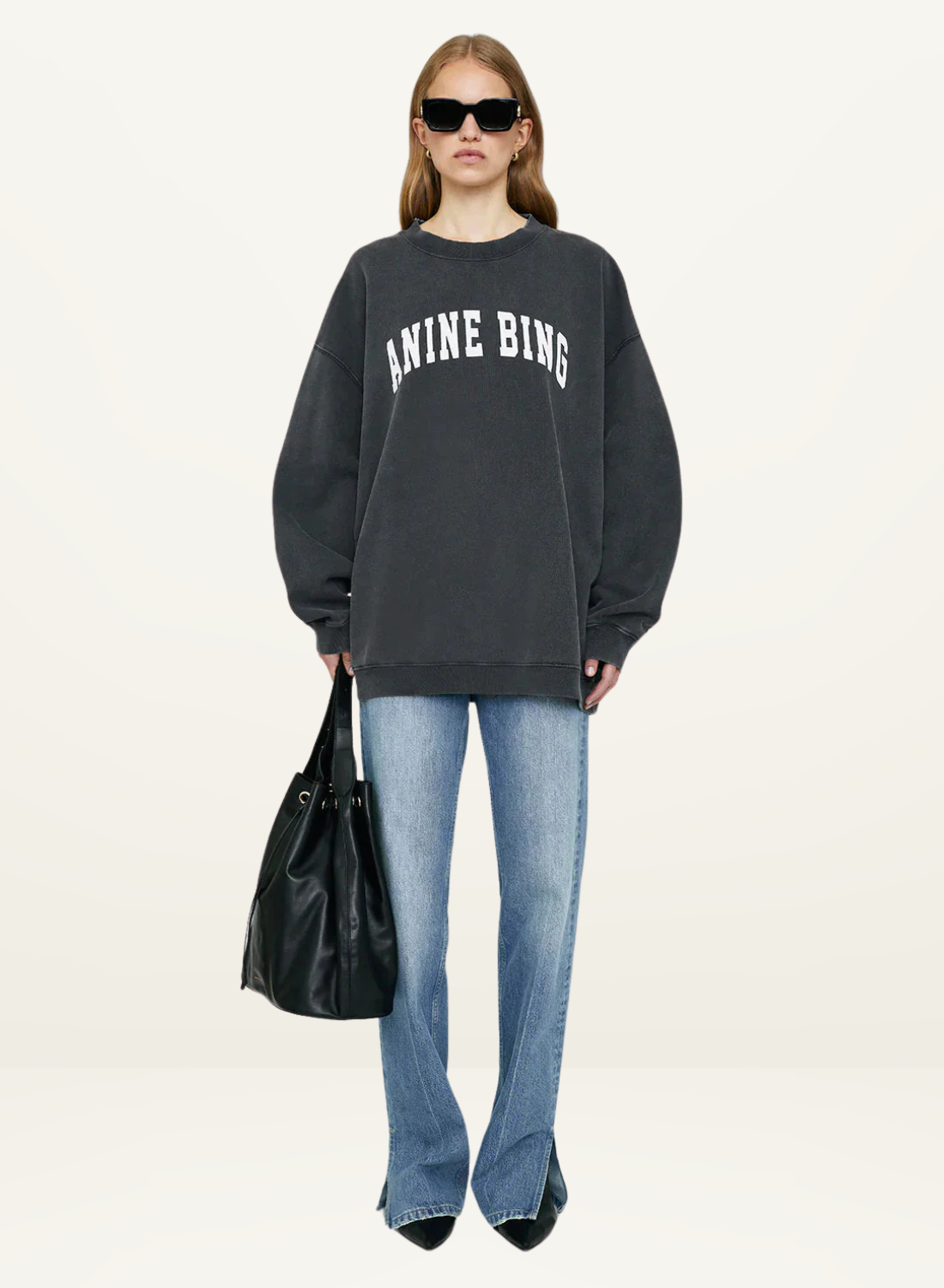 Anine Bing Tyler Sweatshirt WASHED BLACK