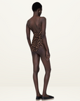 Anine Bing Vesta One Piece in LEOPARD BLACK & BROWN