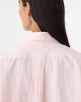 Bassike Crushed Cotton Sleeveless Dress in Powder Pink